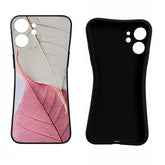 White Pink Leaf Samsung S20 Back Cover